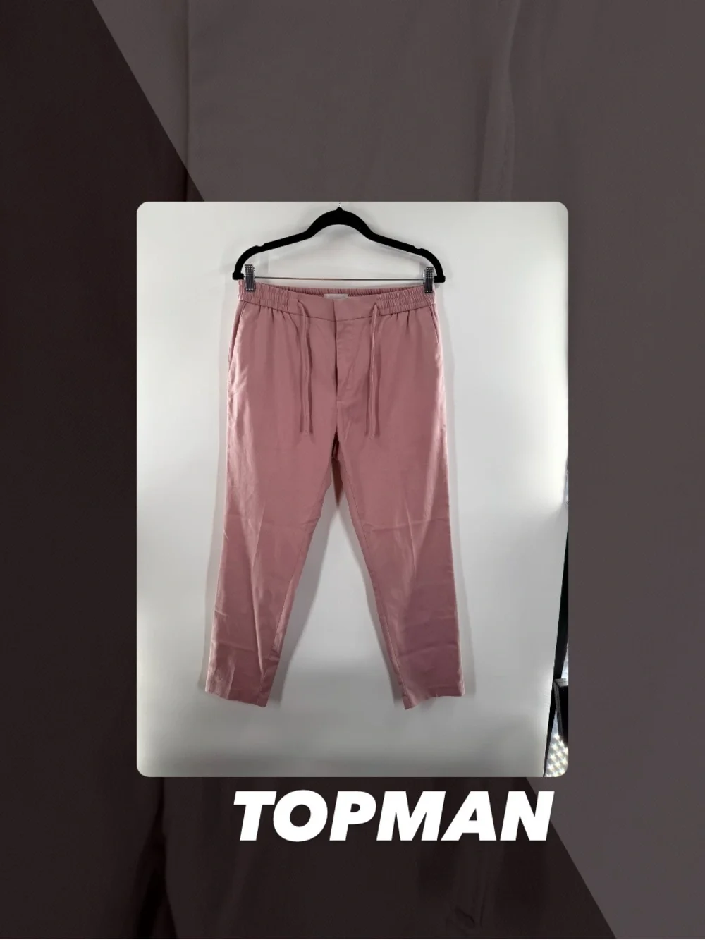 EUC Topman Pink Elastic Waist Trousers